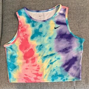 Nike Cropped Multicolor Tie-Dye Tank Top